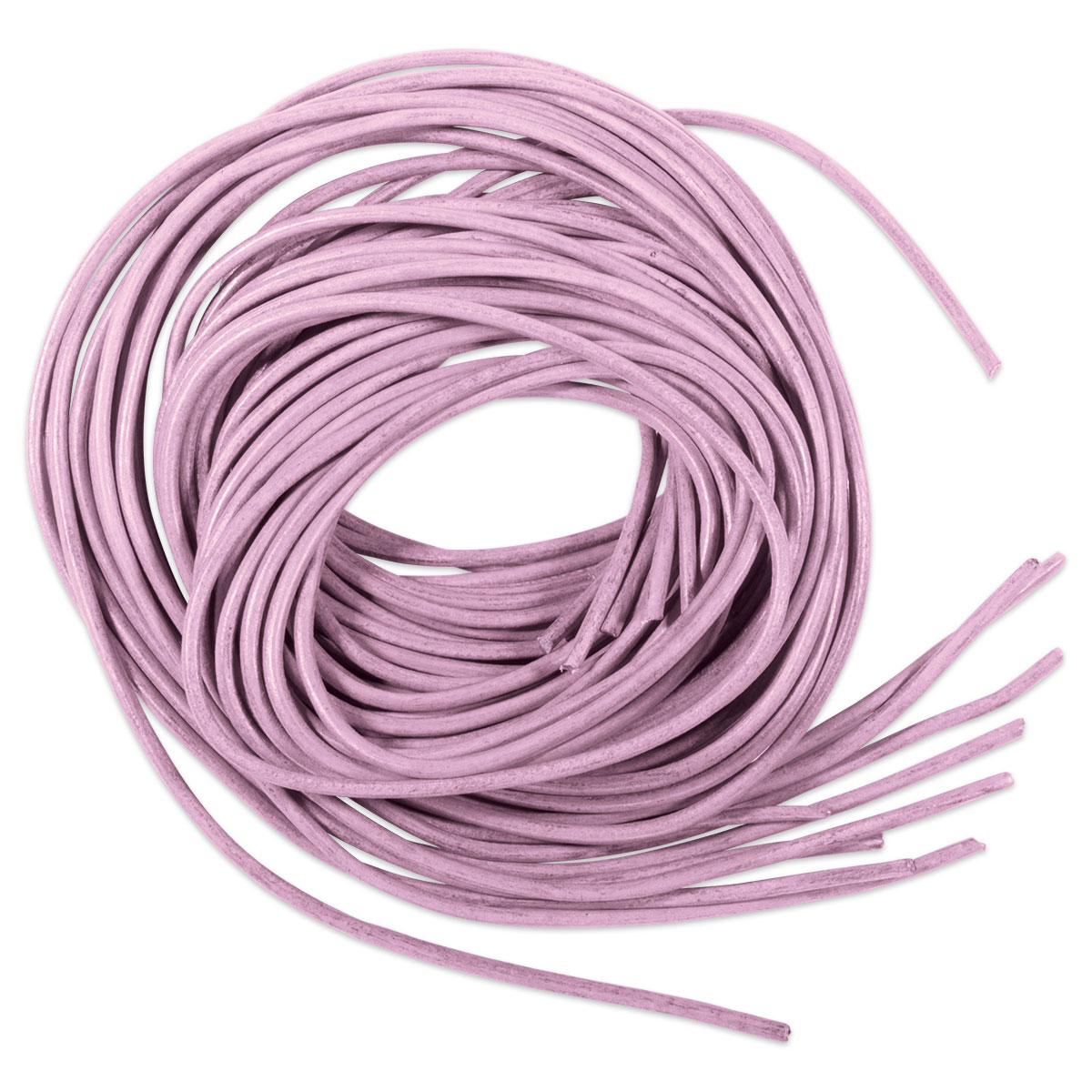 Lederriemchen rund 2mm 1m 10 St. rosé