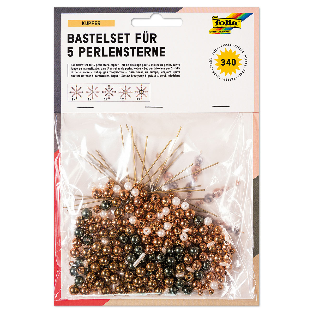 Perlensterne-Set Kupfer 340-teilig