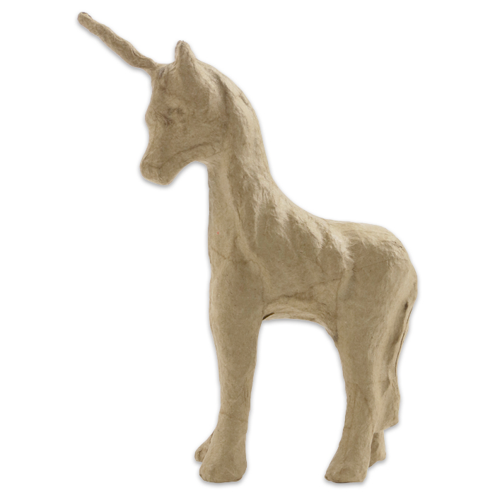 53700147ezLNOJJZa84f8 Einhorn stehend Pappmaché 12x4x16,5cm