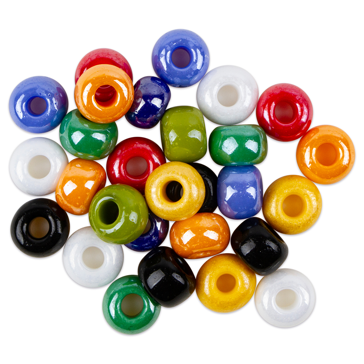 Glasperlen Rondelle AB bedampft  ca. 8mm 100g mix