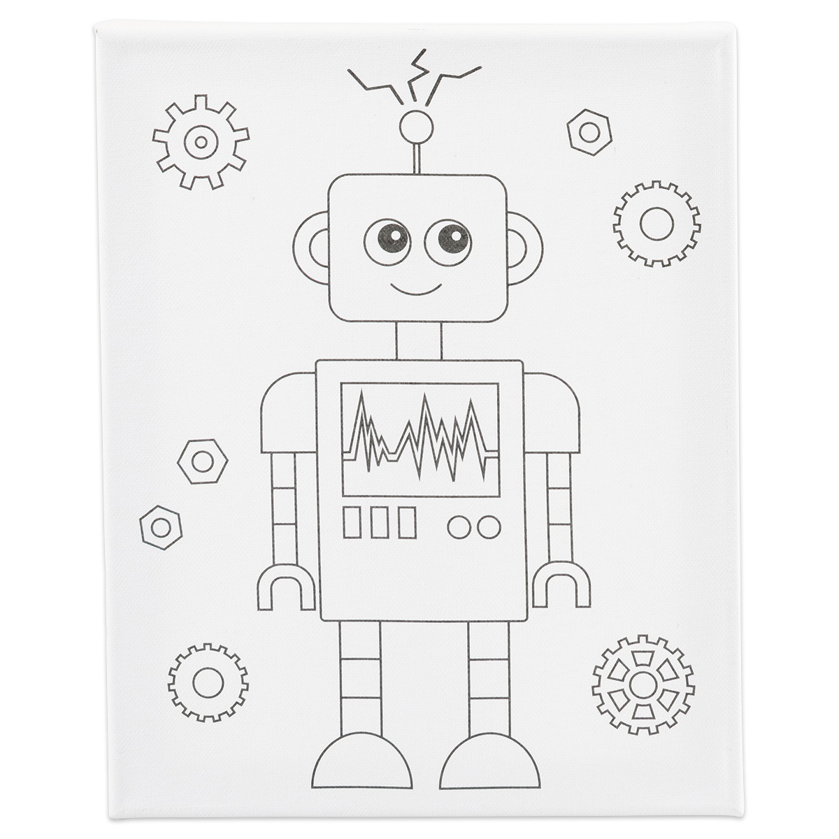 bedruckter Keilrahmen 24x30x1,6cm Roboter