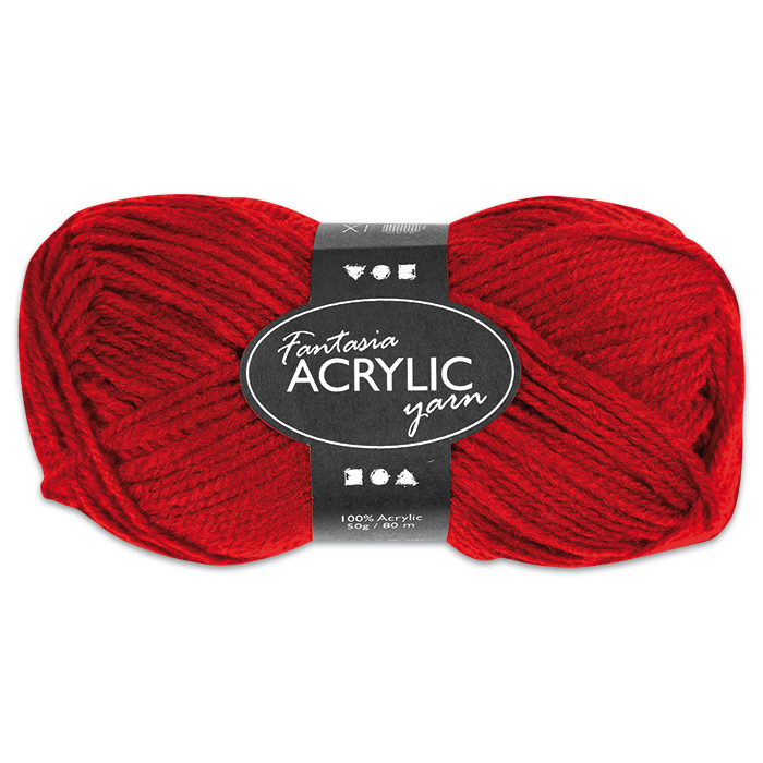 Fantasia Acryl-Wolle 50g rot