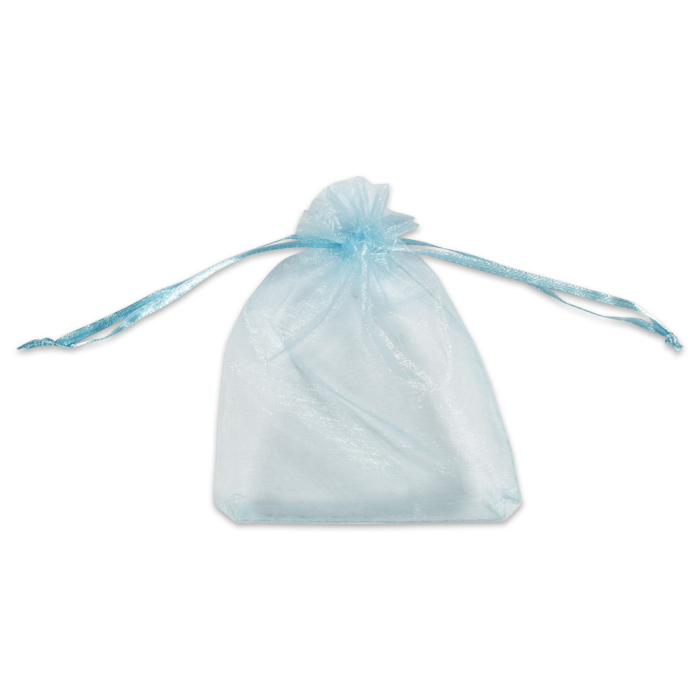 Organza-Säckchen 10x13cm aqua