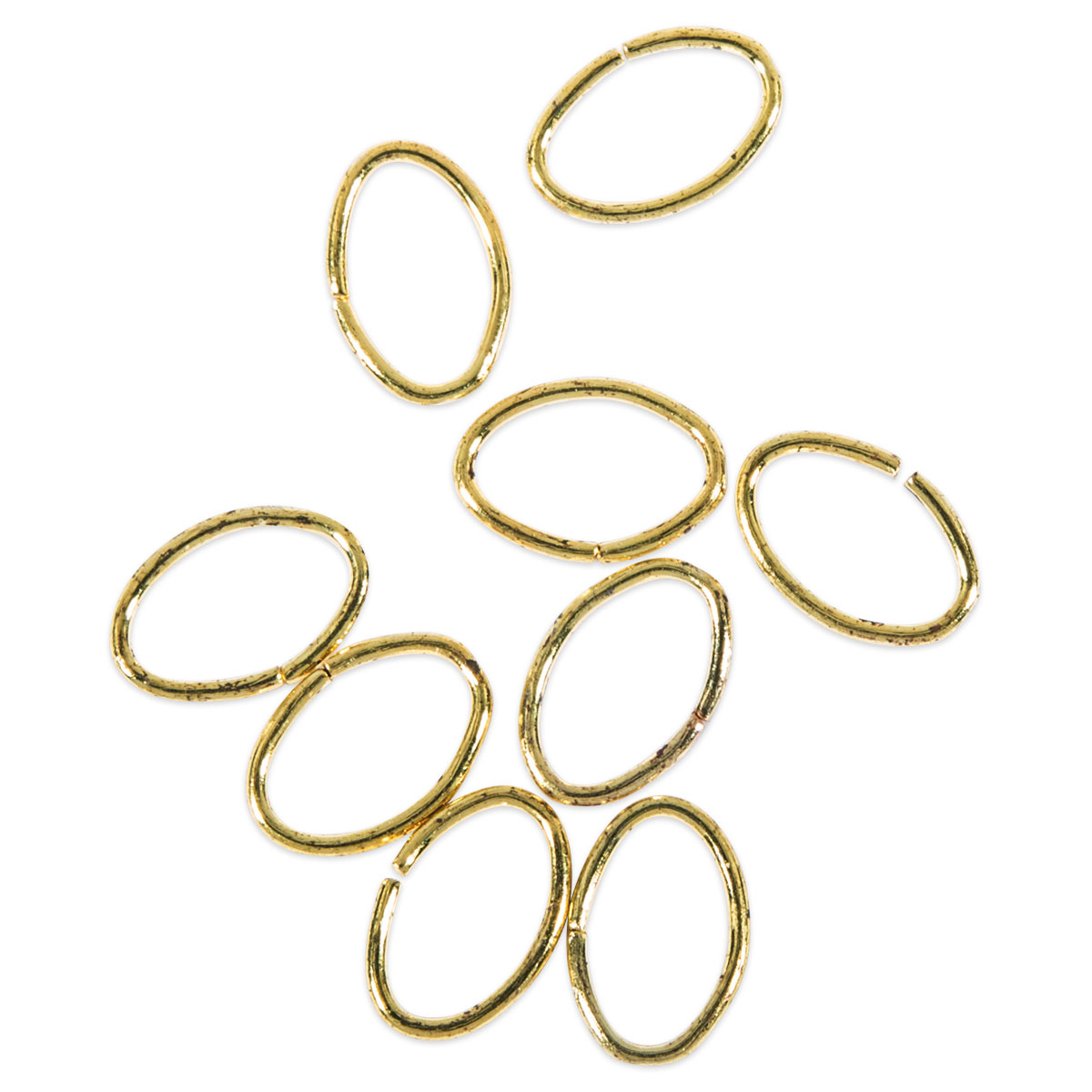 Zwischenring/Spaltring oval 8mm 20 St. goldfarben