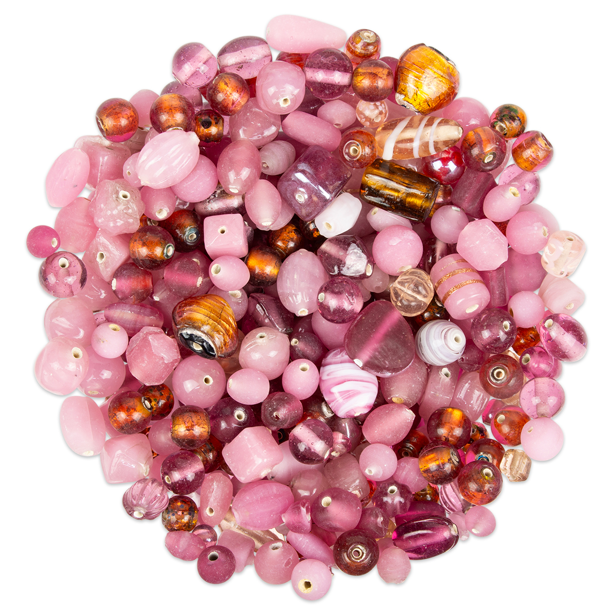 Glasperlen 9-15mm 500g rosa