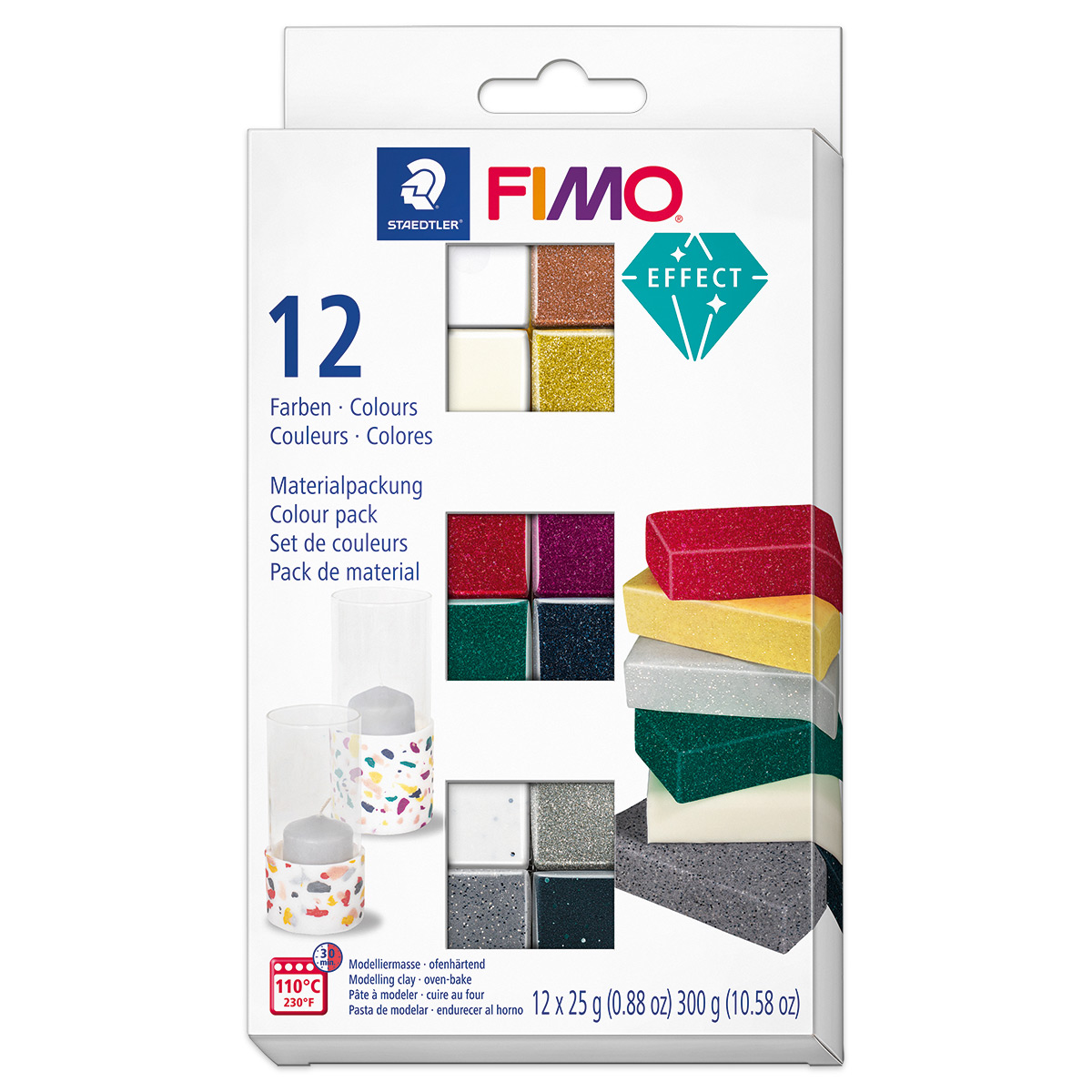 FIMO effect Set 12 St./Farben à 25g