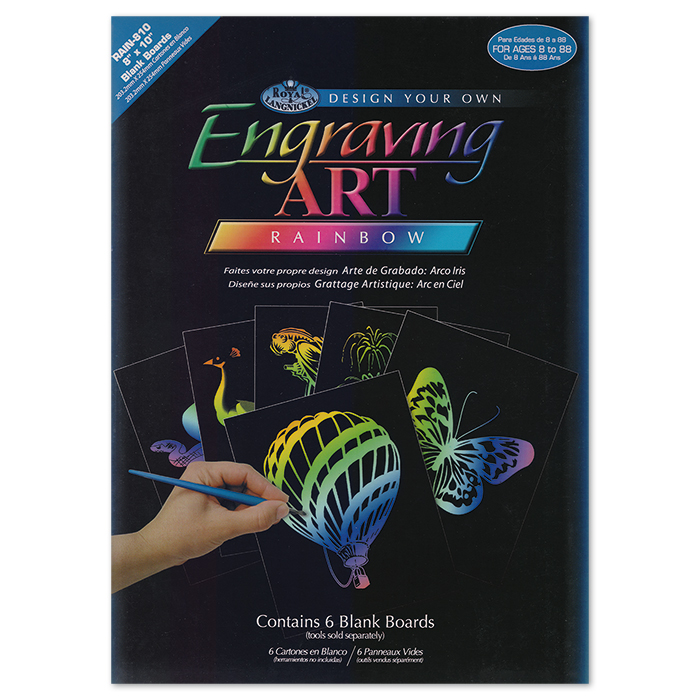 56381002EFQ6KQGNz2TPX Kratzfolien blanko 20,3x25,4cm 6 St. rainbow