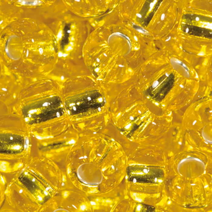 Rocailles transparent 4,5mm 17g gelb