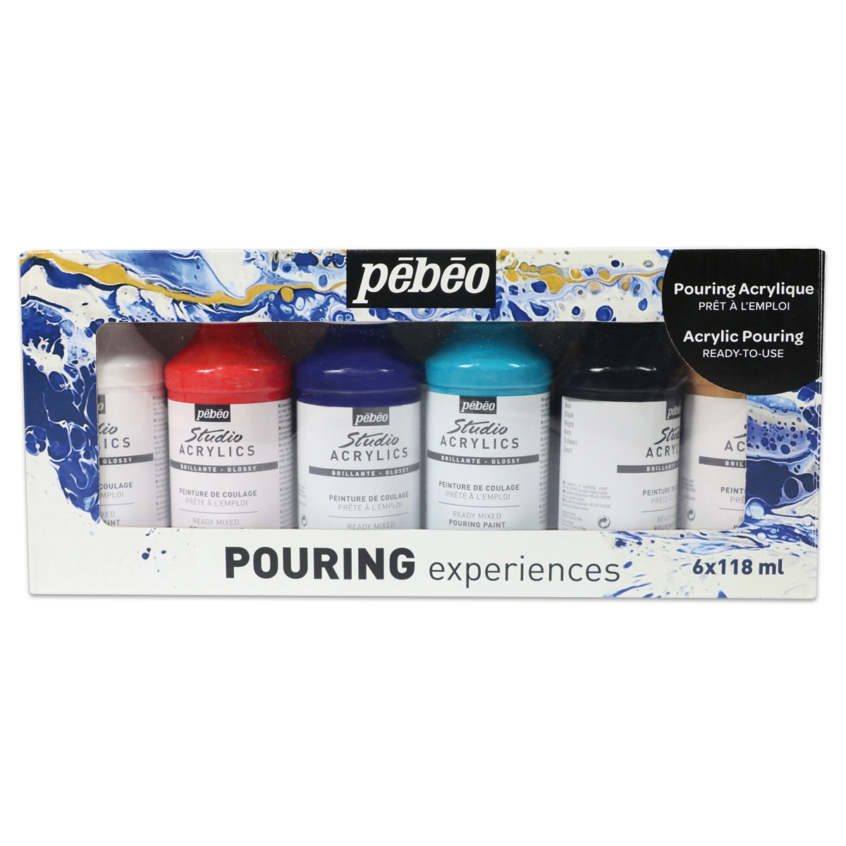 Pouring-Set experiences 6 Farben à 118ml