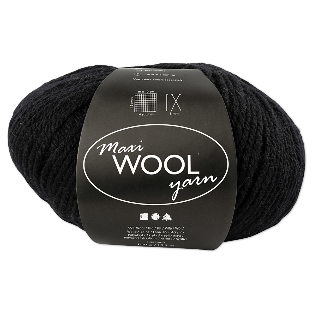 Garn Maxi-Wolle ca. 100g schwarz