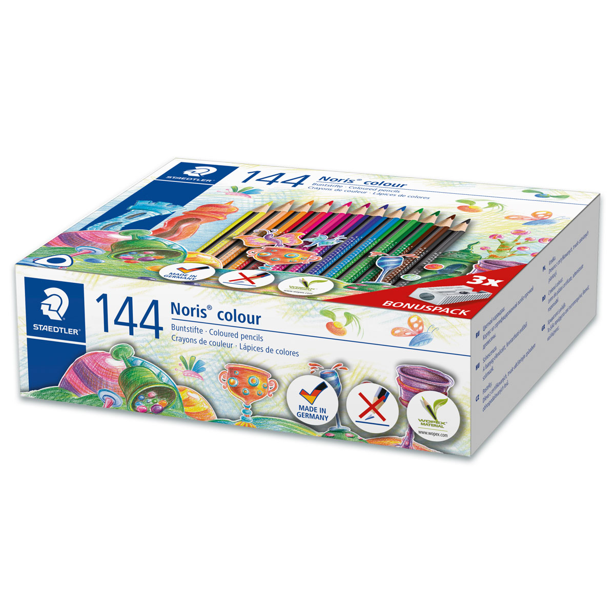 Noris colour 187 Mine 3mm 144 Farbstifte/12 Farben