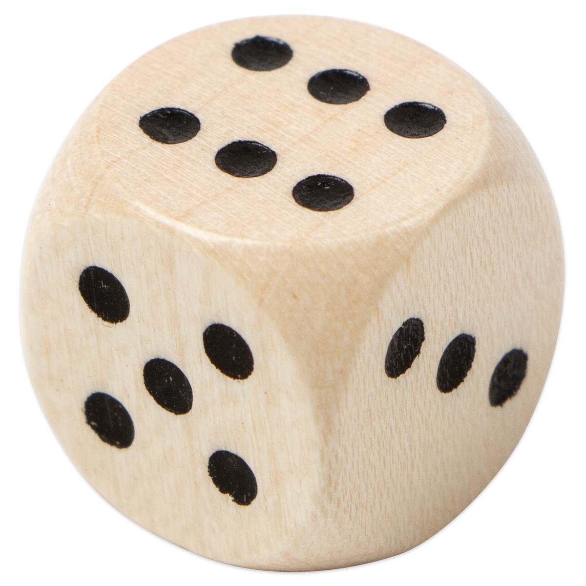 Spielwürfel 1-6 Holz ca. 16x16mm 10 St. natur poliert