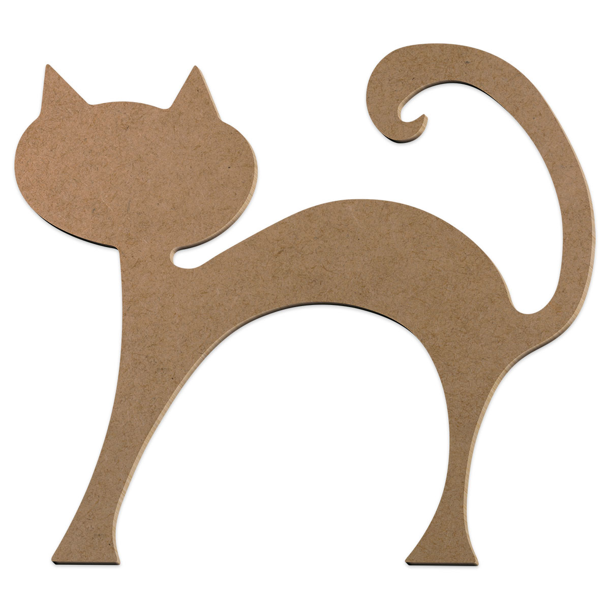 Katze stehend MDF 5mm ca. 13x12cm