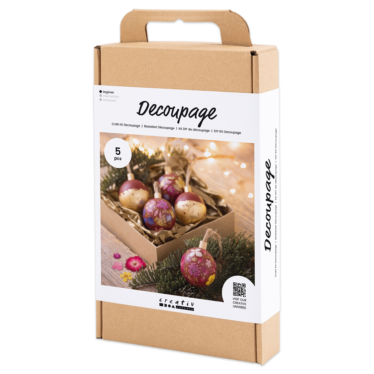 Kreativset Decoupage Holzkugeln