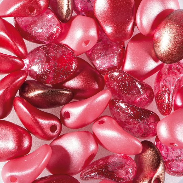 Glastropfen Lily Petal 6x8mm 40 St. rot-ton