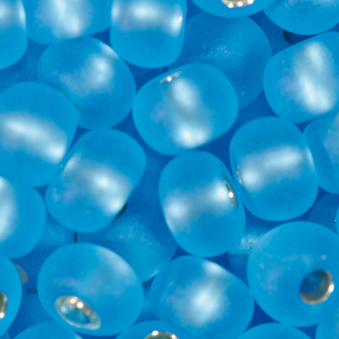 Rocailles transparent matt 4,5mm 17g hellblau