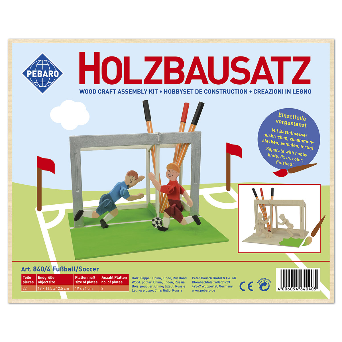 58708404_16sExD5Y0E4G60 Holzbausatz Stiftehalter Fußball ca.18x14,5x12,5cm