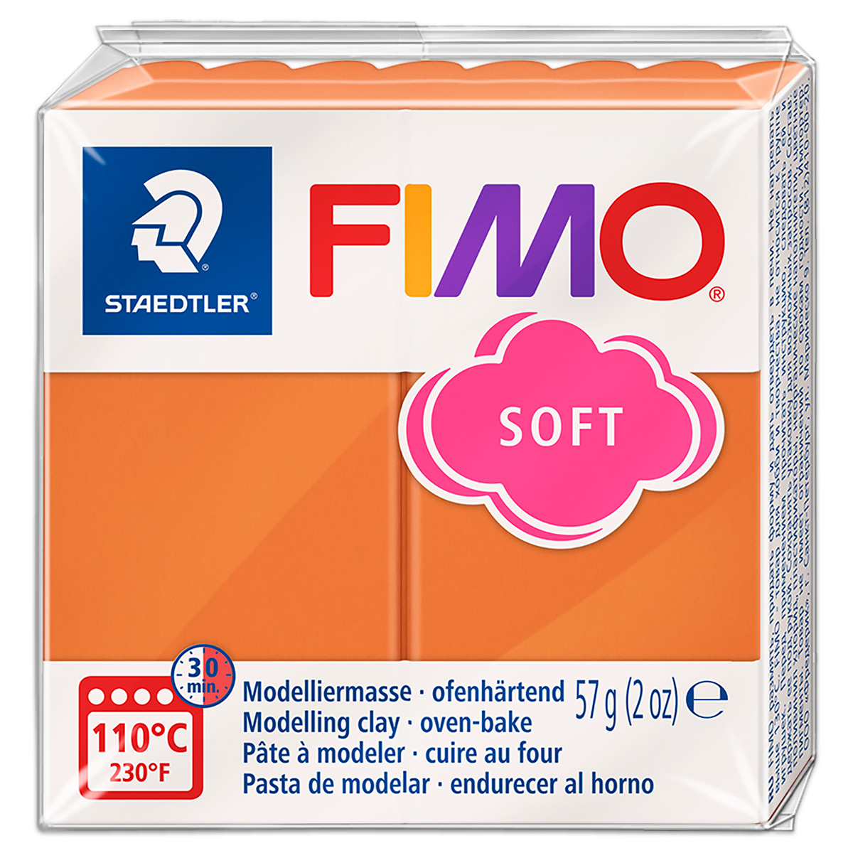 FIMO soft 55x55x15mm 57g cognac