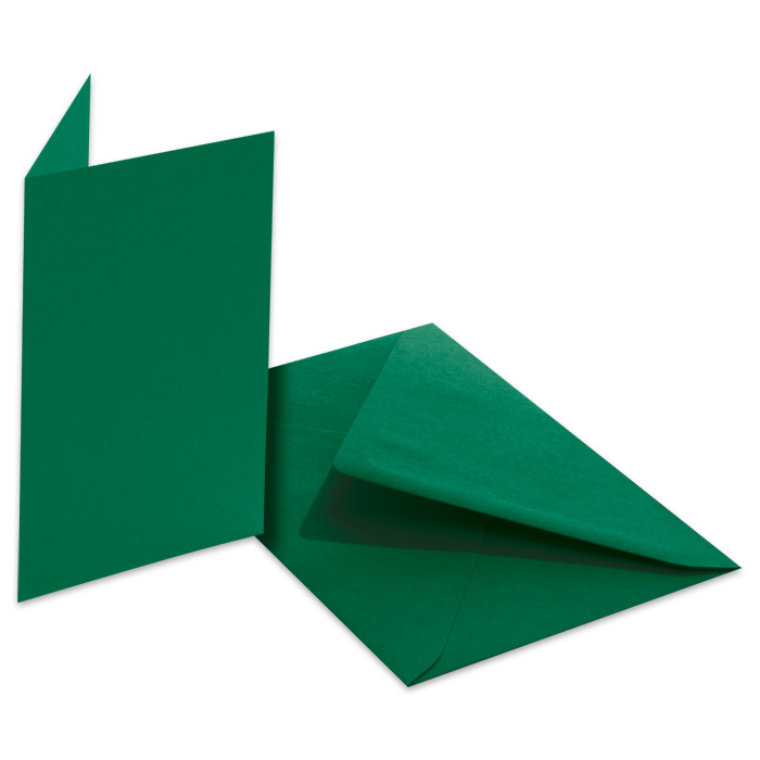 Doppelkarten 220g/m² 10,5x15cm 5 St. tannengrün