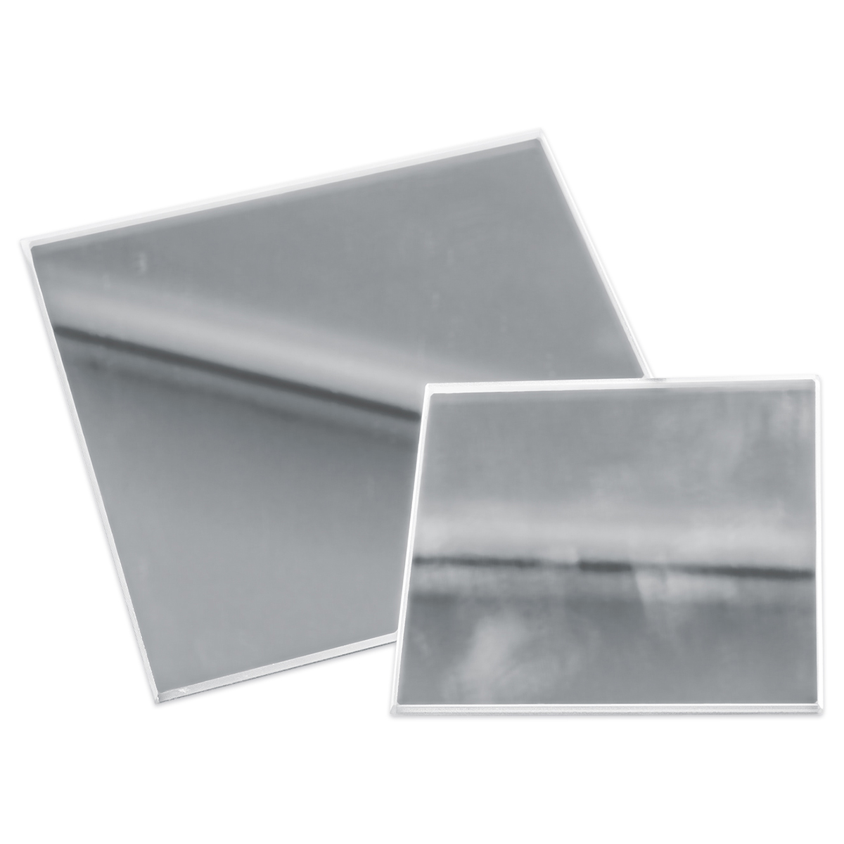 Spiegel 10x10cm silberfarben