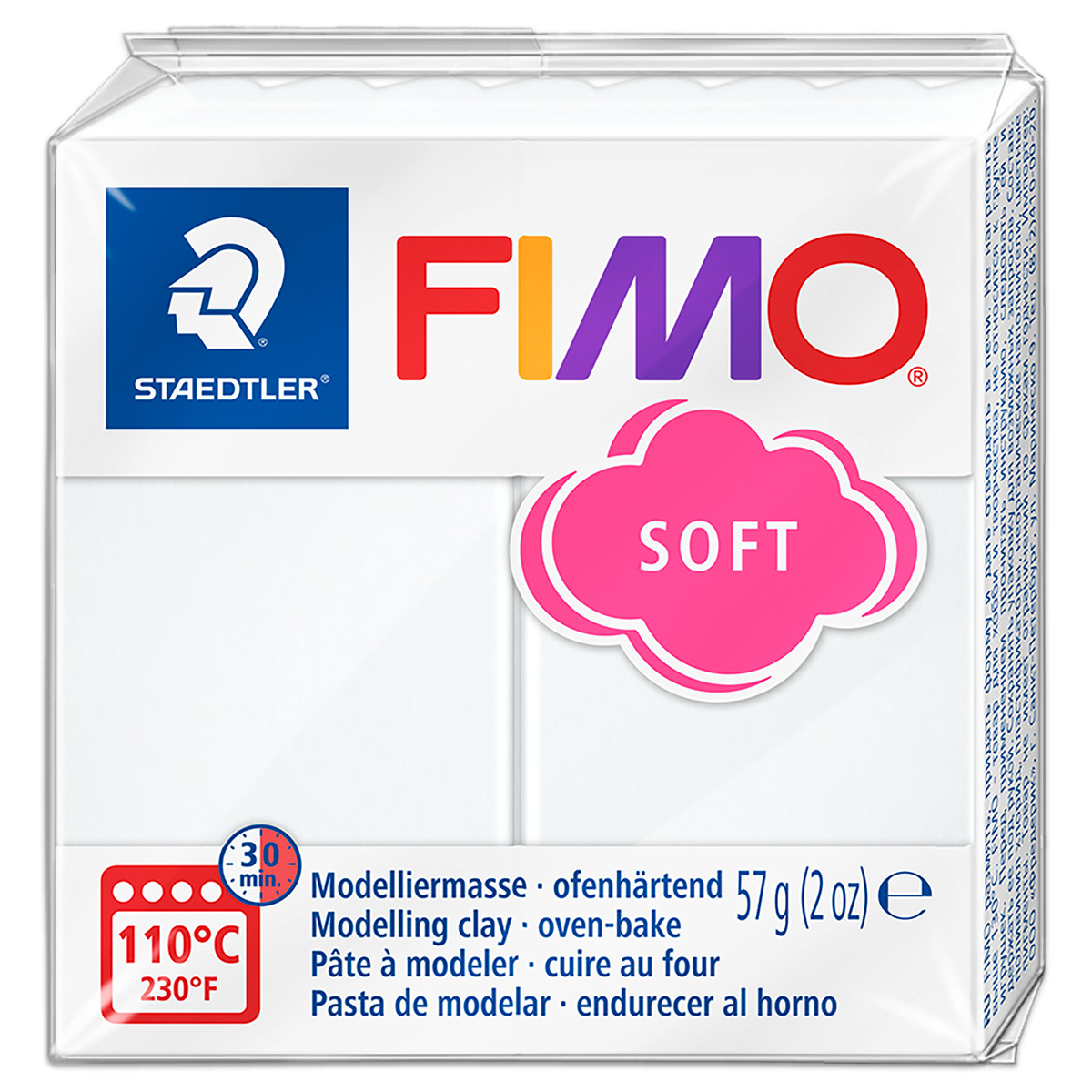 FIMO soft 55x55x15mm 57g weiß
