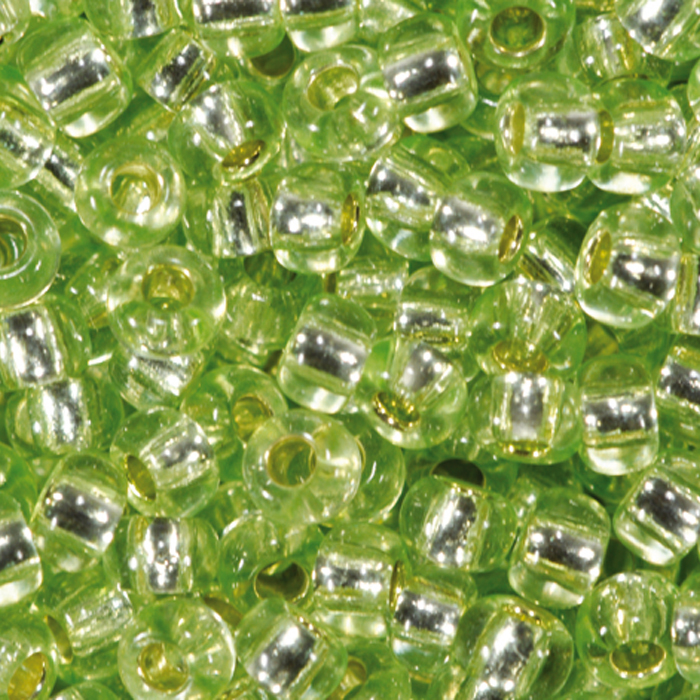 Rocailles transparent 2,6mm 17g hellgrün zart