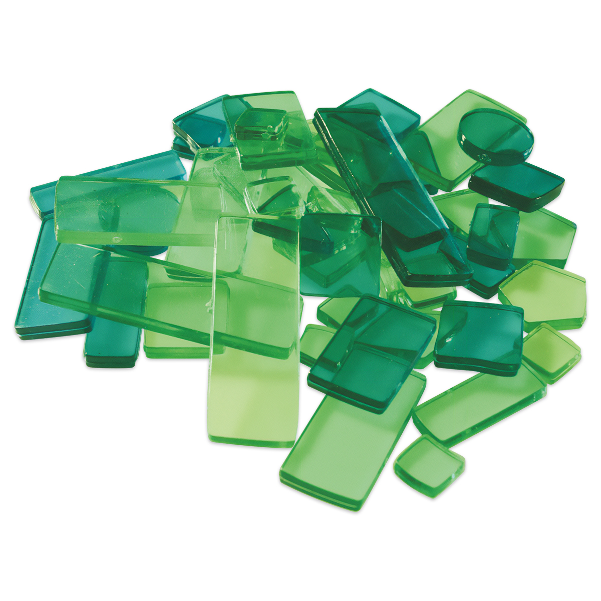 Acryl-Mosaik Lucy Formen-Mix 100g grün-mix Acryl-Mosaik Lucy Formen-Mix 100g grün-mix