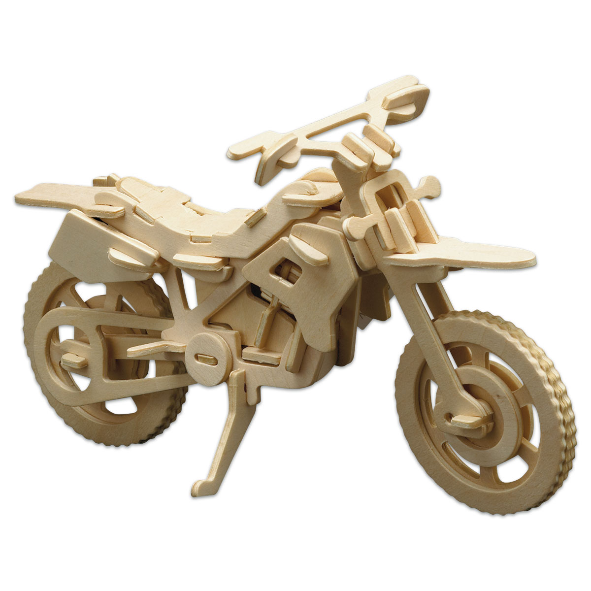 5870085602tRkMFNx5D7o Holzbausatz Cross-Motorrad 56 Teile