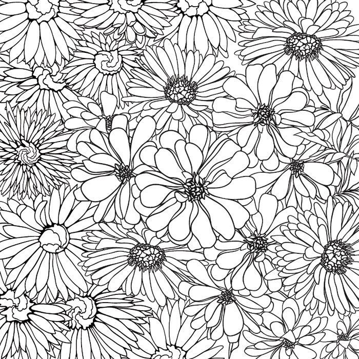 bedruckter Keilrahmen 30x30x2cm Blumen 1