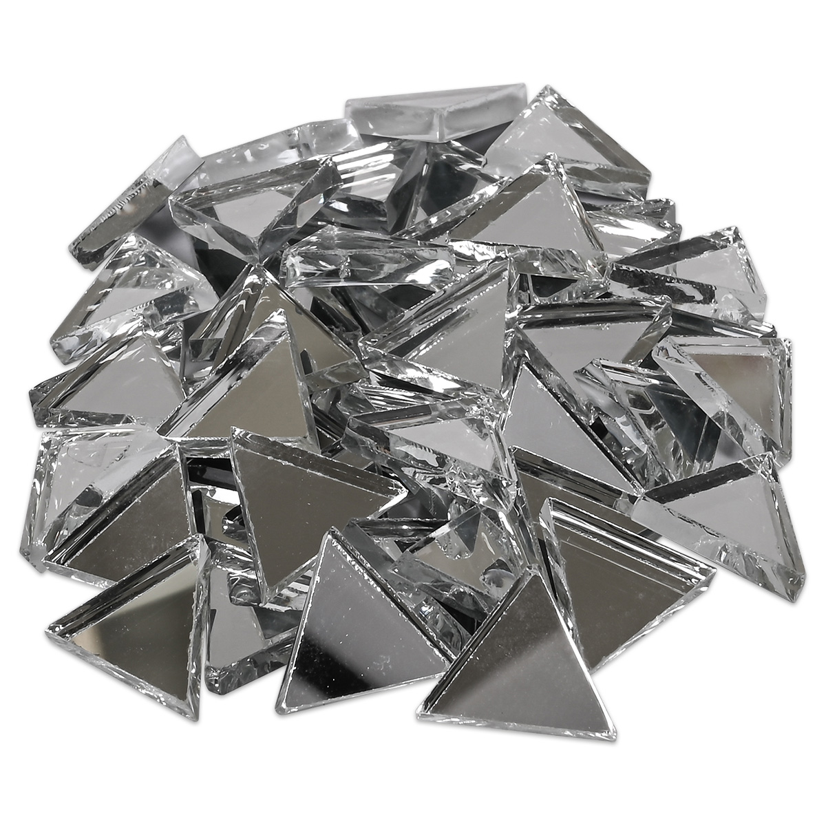 Spiegelmosaik Dreieck 14mm 125g silberfarben