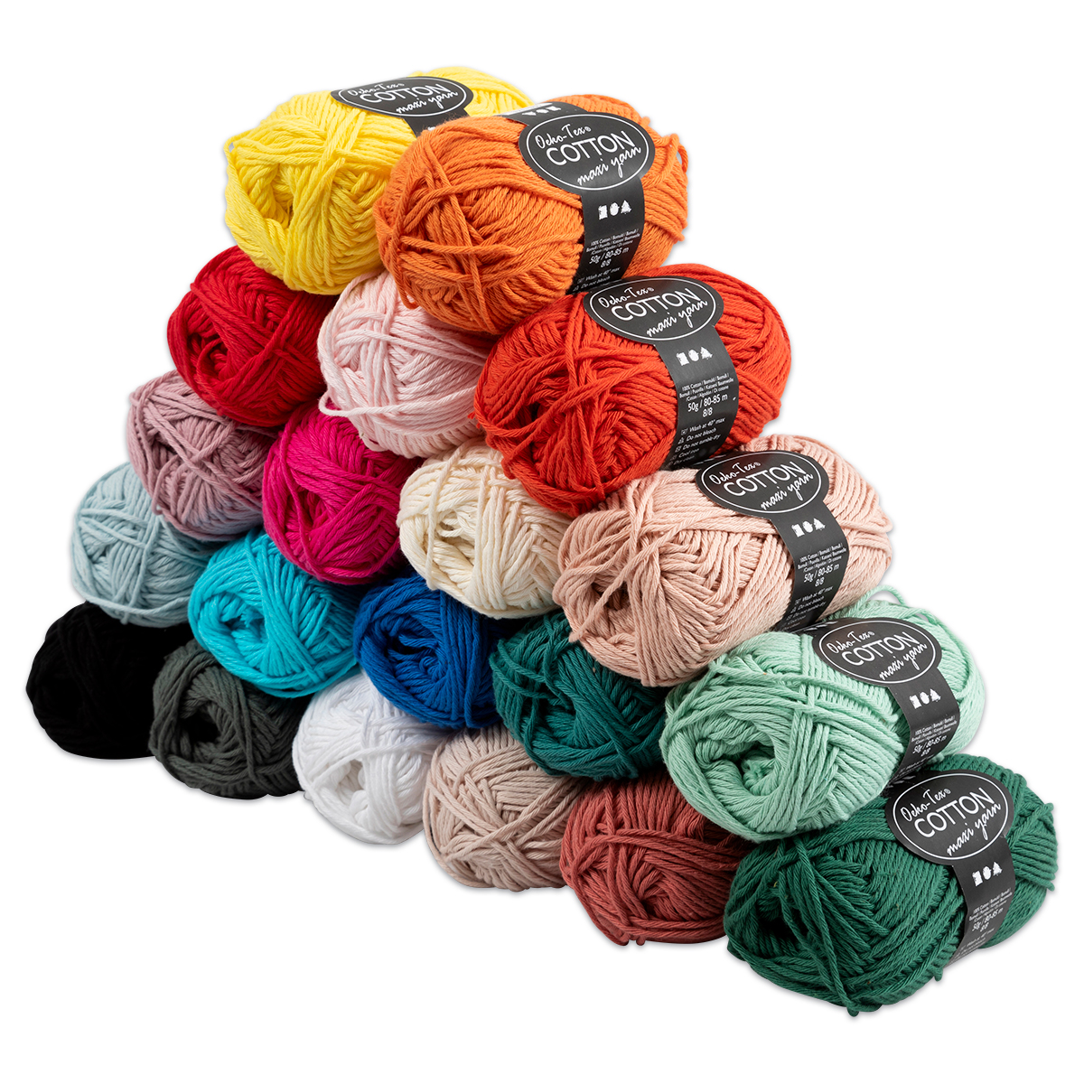 Baumwollgarn-Set 20 Farben à 50g
