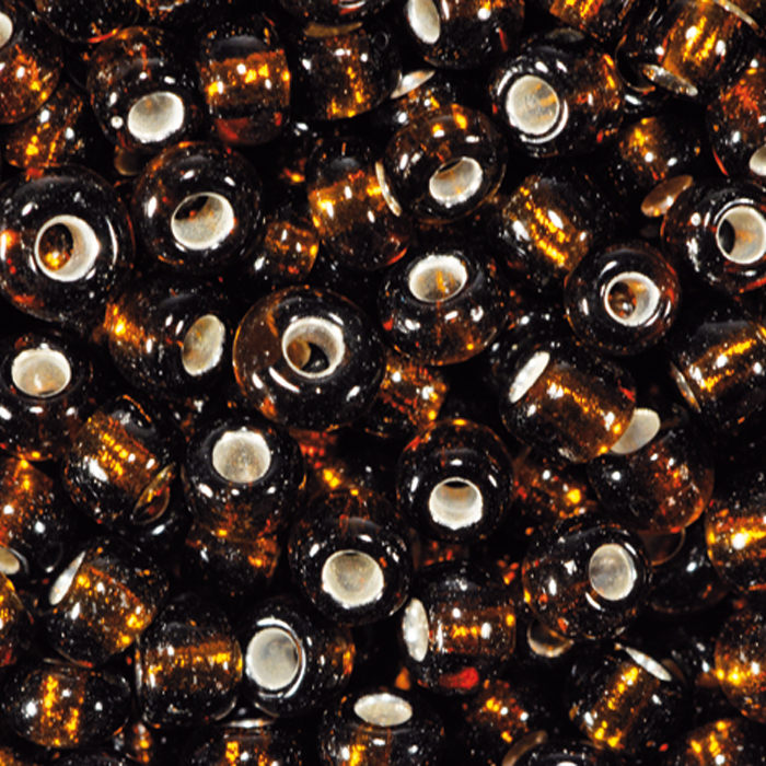 Rocailles transparent 2,6mm 17g dunkelbraun