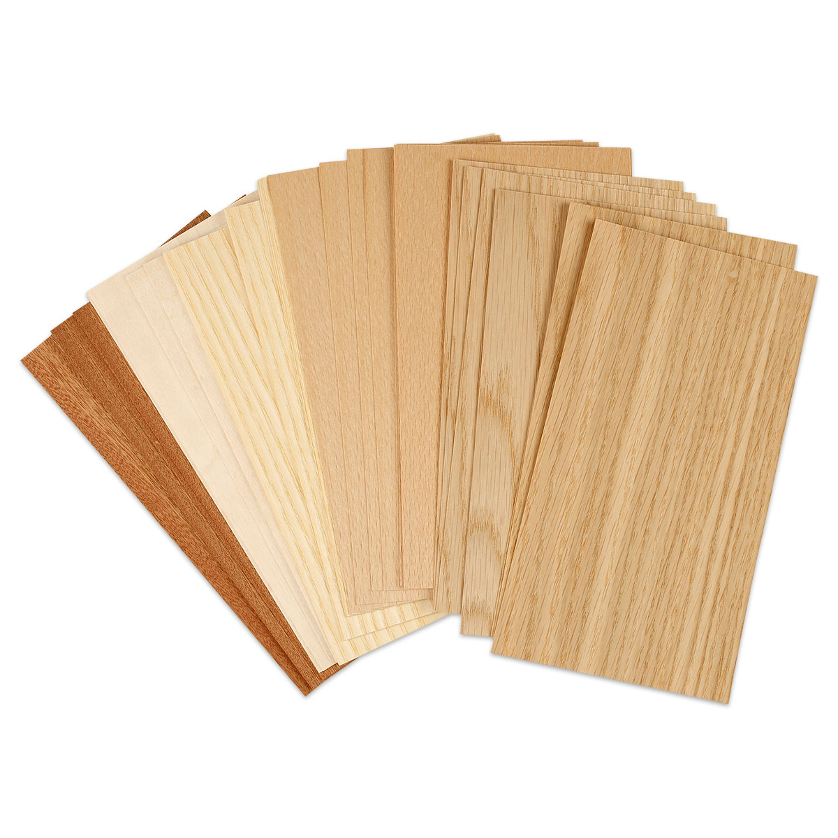 Holzfurnierplatten 0,5-0,7mm ca. 22x12cm 30 Bl. Naturtöne