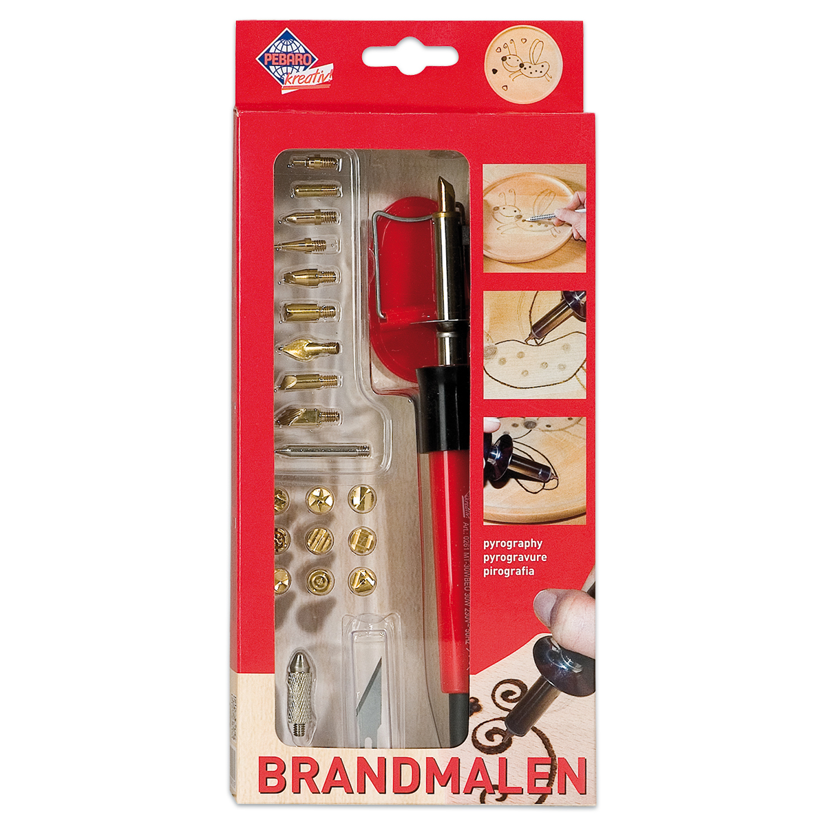 58700261_1PEdoEBokEKsva Brandmal-Set inkl. Brennstab & 20 Aufsätze