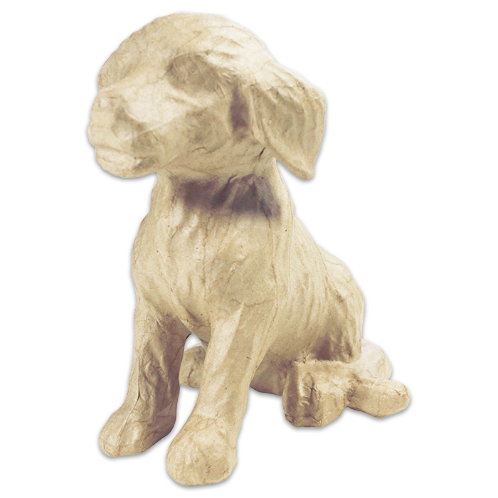 53700111qI35pElffGajq Hund Pappmaché 15x13x18cm