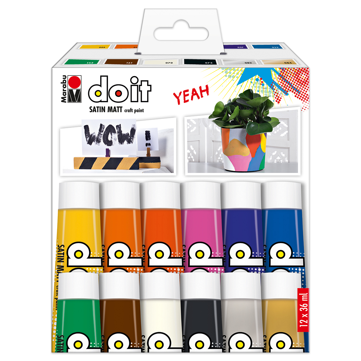Marabu DO IT Craft Paint Set 12 Farben à 36ml