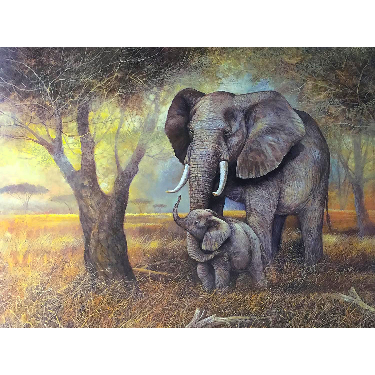 Diamond Painting 30x40cm Elefanten