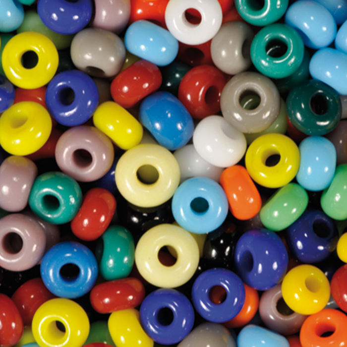 Rocailles satt glänzend 2,6mm 500g mix
