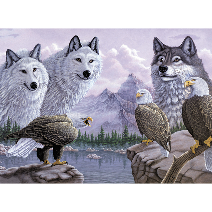 Malen nach Zahlen 28,6x39cm Wölfe&Adler