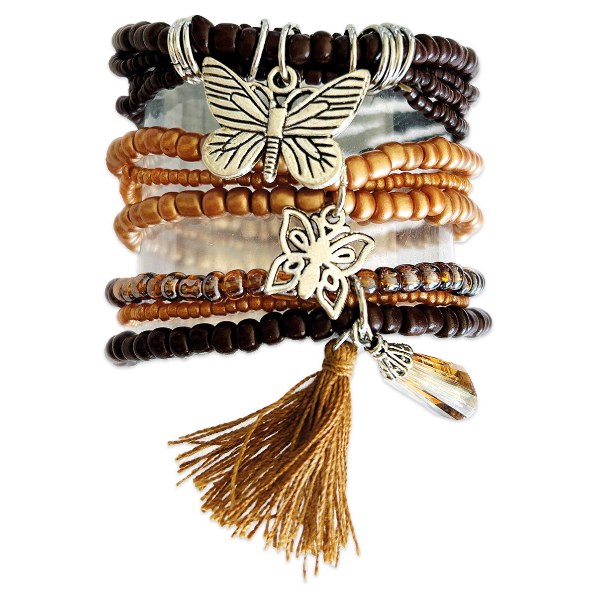 DIY Armbänder-Set brauntöne