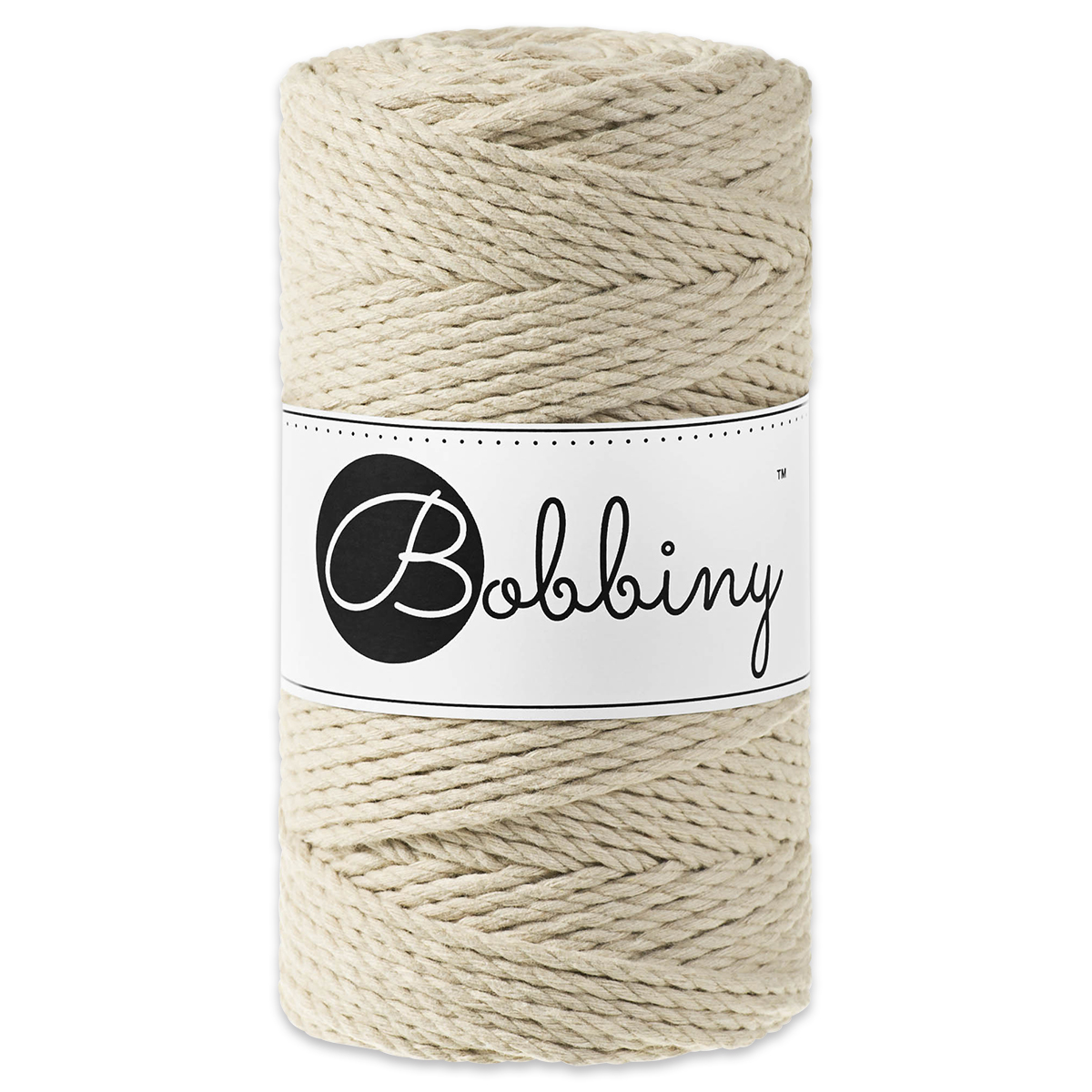 59431102opWc0MrMUAb31 Bobbiny 3PLY Makramee-Kordel Ø 3mm beige