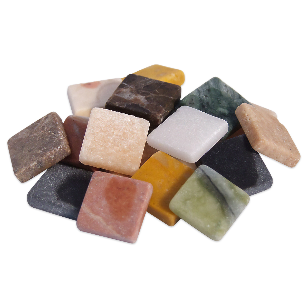 Marmormosaiksteine 10x10x4mm 1kg Mischung Marmormosaiksteine 10x10x4mm 1kg Mischung