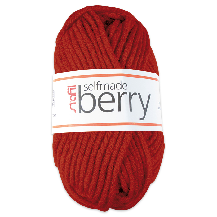 Wolle Berry 6-7mm 50g rot