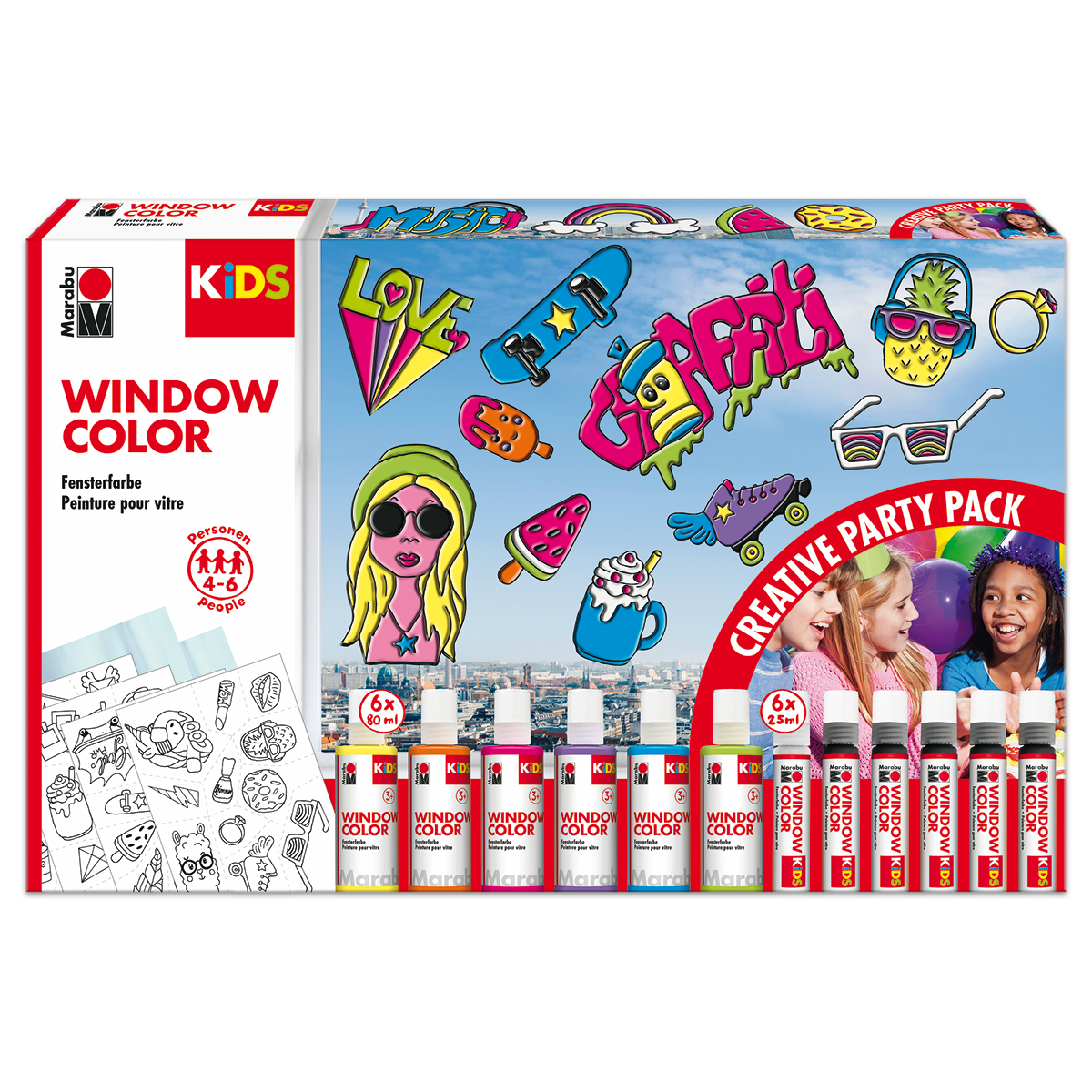Marabu Kids Window Color-Set Party Pack