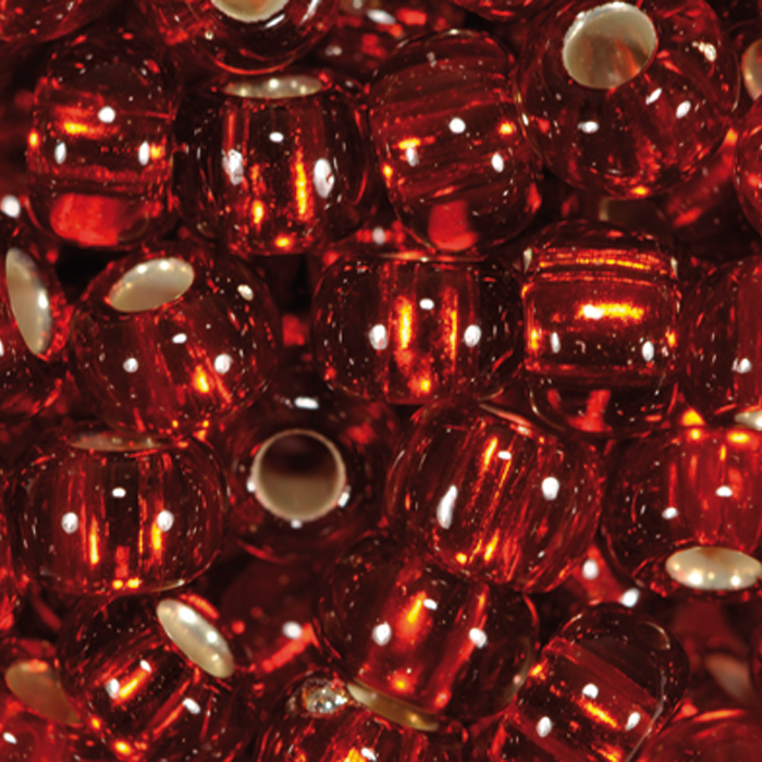 Rocailles transparent 4,5mm 17g rot