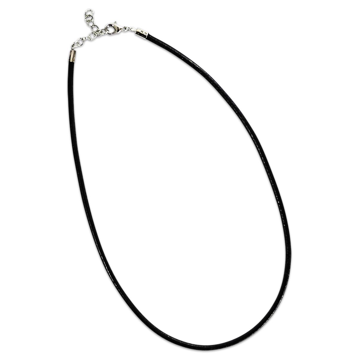 Ledercollier geschlossen 3mm ca. 45cm schwarz