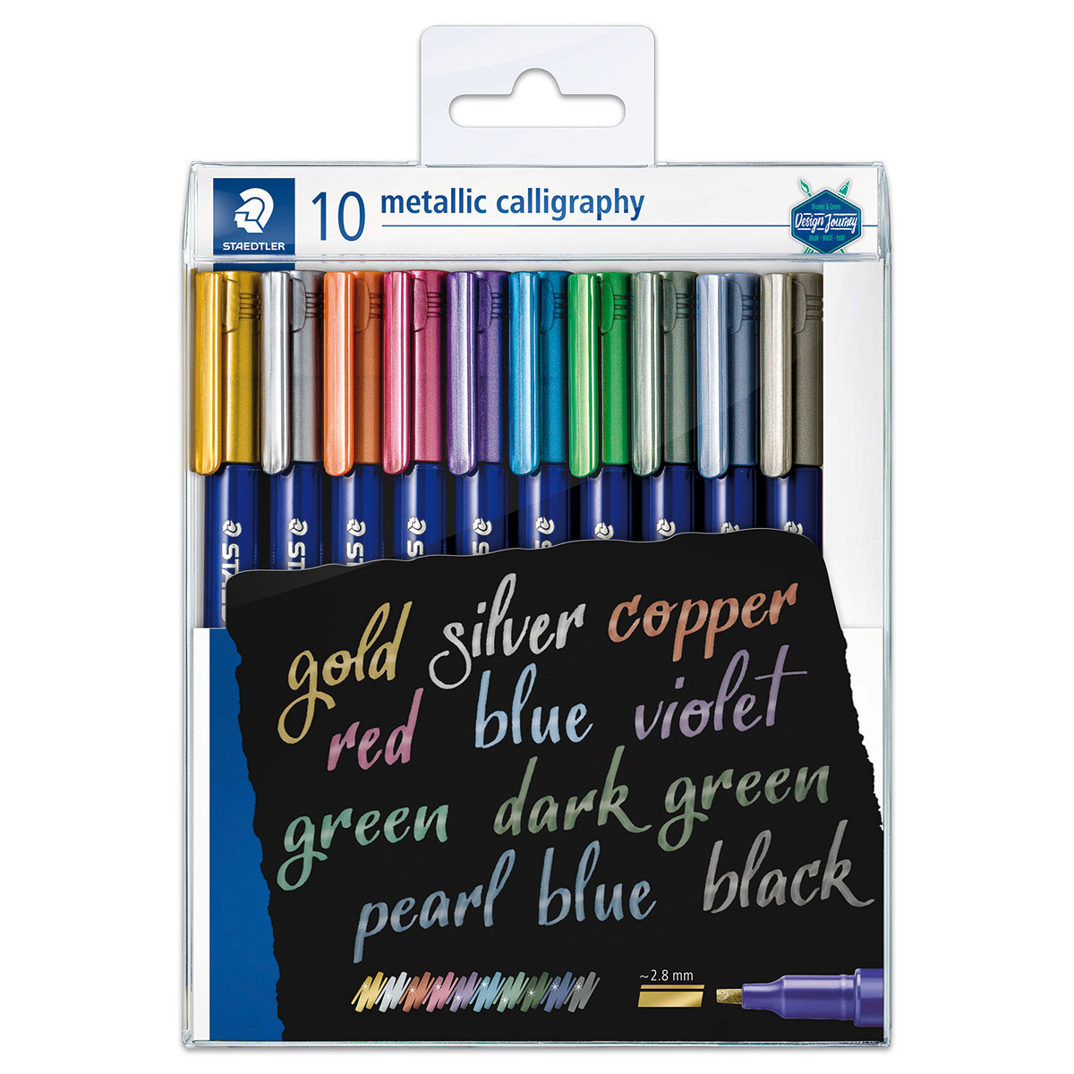 Metallic calligrapy Marker 10 St./Farben