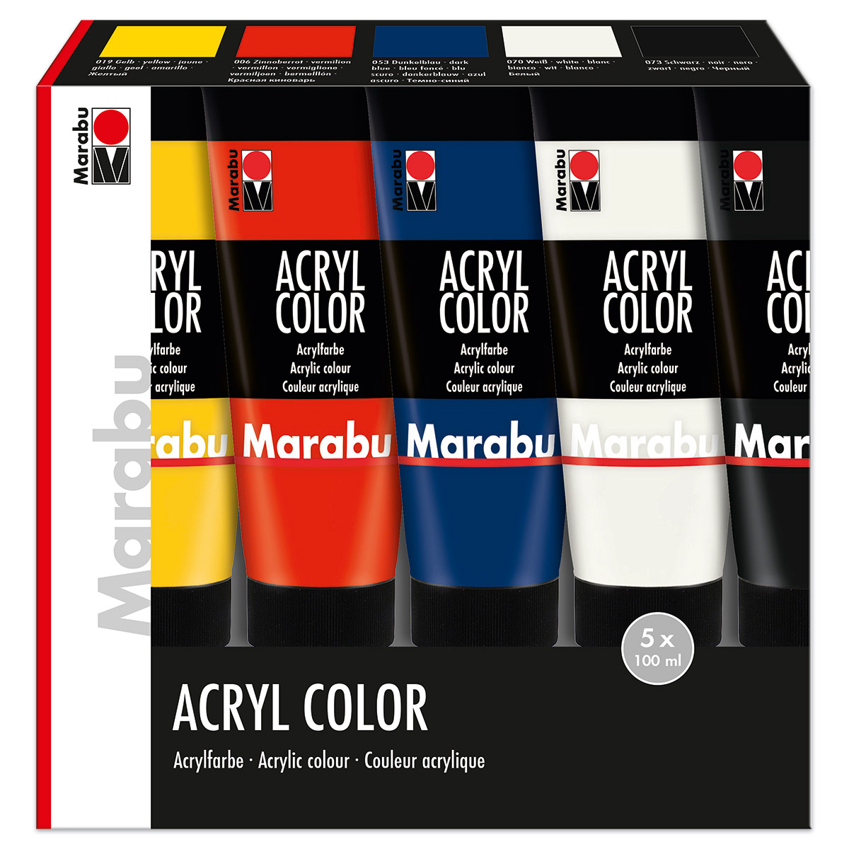 Marabu Acryl Color-Set 5 Farben à 100ml