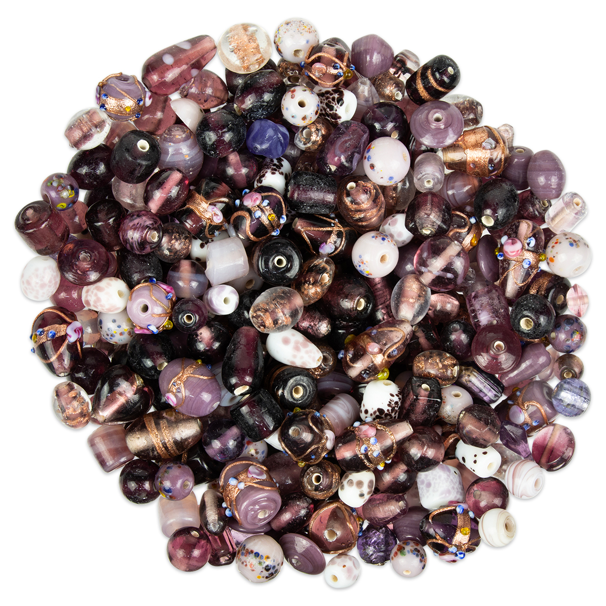Glasperlen 9-15mm 500g amethyst
