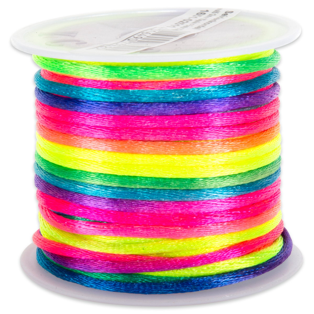 Seidenschnur glänzend 2mm 5m neon multi